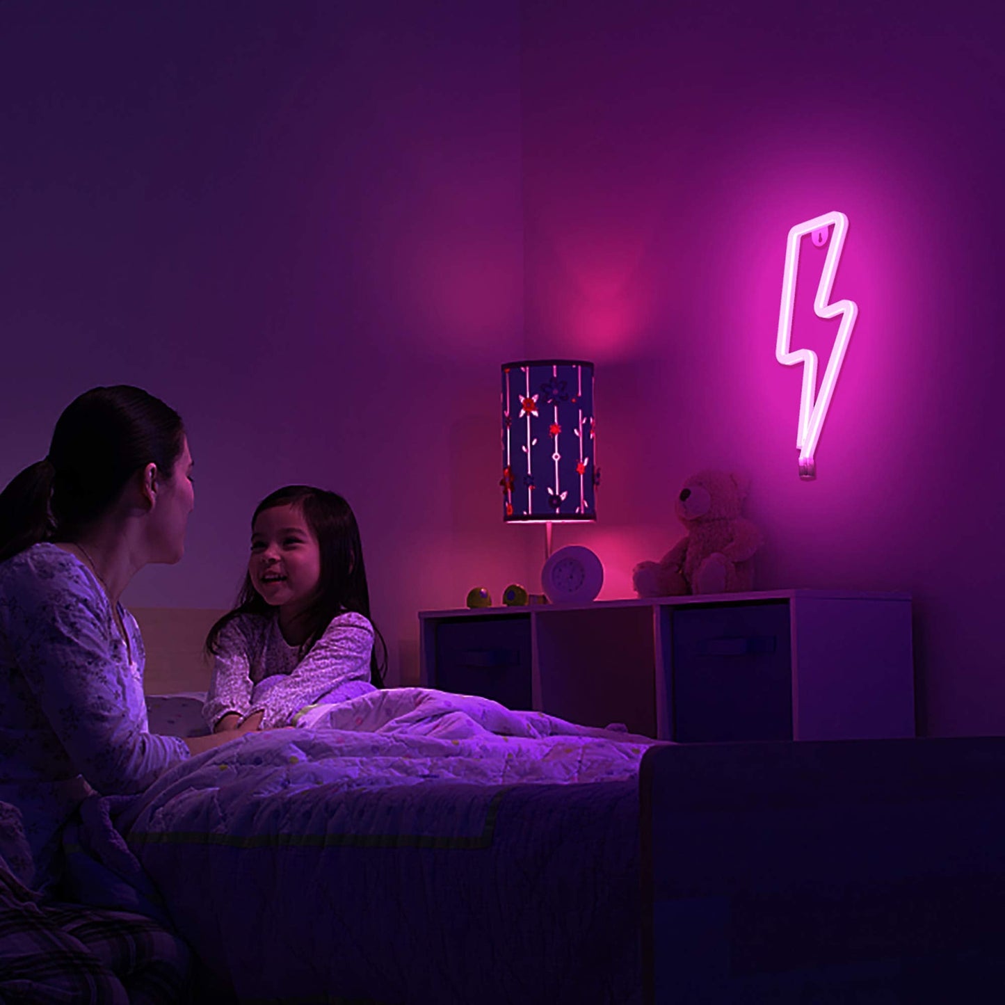 Lumoonosity Planet Neon Sign - USB Powered Saturn LED Light with On/Off Switch, Planet Led Sign for Wall Decor - Aesthetic Hanging Saturn Neon Light for Bedroom, Gaming Room