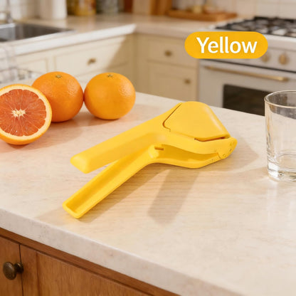 Skiennix Lemon Squeezer - Effortless Manual Citrus Juicer | Fold-Flat Design for Easy Storage (Yellow)