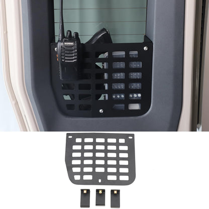 Car Trunk Window Storage Fence Compatible with Ineos Grenadier 2020-2025, Car Rear Door Window Modular Storage Cargo Luggage Holder Carrier，Tailgate Side Window guardrail Storage (Left)