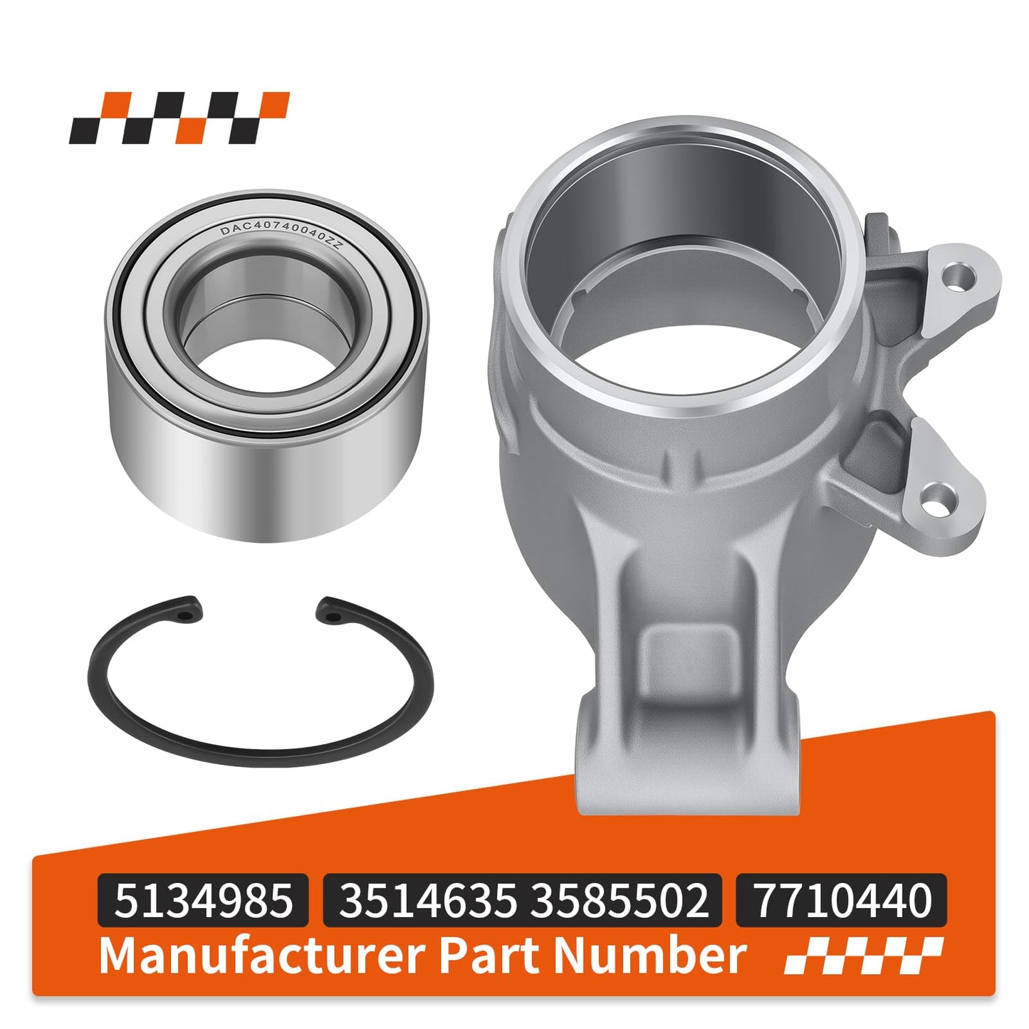 Right hand Wheel Carrier with Bearing Kit for Polaris Sportsman 500 700 800 RZR S 4 800 2006-2014 5134985