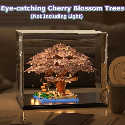 Beego 2 Bonsai Tree Cherry Blossom Building Toy Not Compatible with Lego Japanese Sakura Pink&ampPurple Flower House Building Micro Bricks Tree House Botanical Collection for Adults Teen (2201 PCS