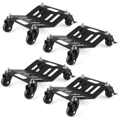 MOLIGOU Car Wheel Dolly Set of 4, 6600 Lbs/ 3T Car Moving Cart with Brakes, Heavy Duty Vehicle Dolly for Moving Cars, Trucks, Trailers