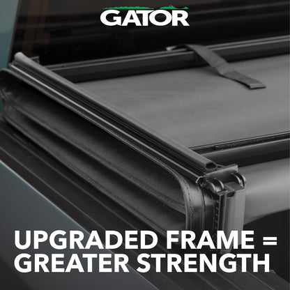 Gator Soft Tri-Fold Truck Bed Tonneau Cover w/Gear Straps | 61406 | Fits 2014-2021 Toyota Tundra (Without OE Rail System, Does not fit Trail Special Edition Bed Side Storage Boxes) 5' 5" Bed (66)