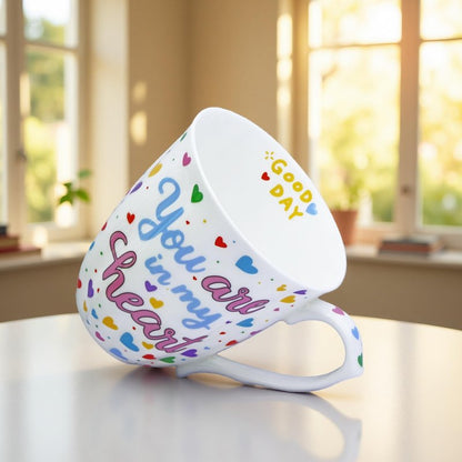 Glen Mila 13oz Cute Coffee Mug for Women Bone China Coffee Mug Cute Mugs Christmas Mugs birthday Gifts for Mom Friends