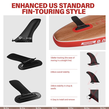 TIGERXBANG Paddle Board, 10.8' Stand Up Paddle Board with Premium Complete Inflatable SUP Accessories, Extra Wide Paddleboards for Adults & Youth-Pandora Collection Chili Red