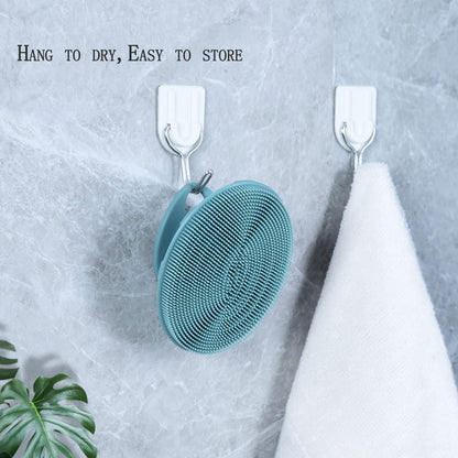 INNERNEED Super Soft Silicone Face Cleanser and Massager Brush Manual Facial Cleansing Scrubber Handheld Wash Pad for Sensitive, Delicate, Dry Skin (Pack of 4)