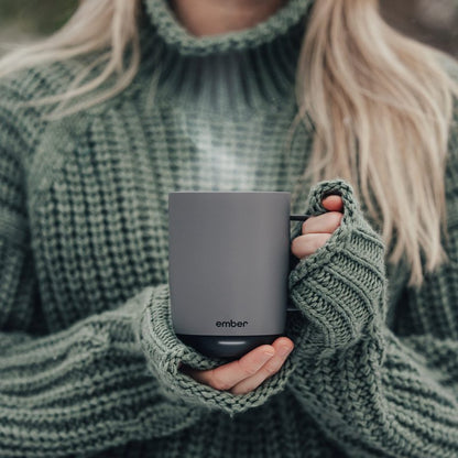 Ember Temperature Control Smart Mug 2, 14 Oz, App-Controlled Heated Coffee Mug with 80 Min Battery Life and Improved Design, GrayModel
