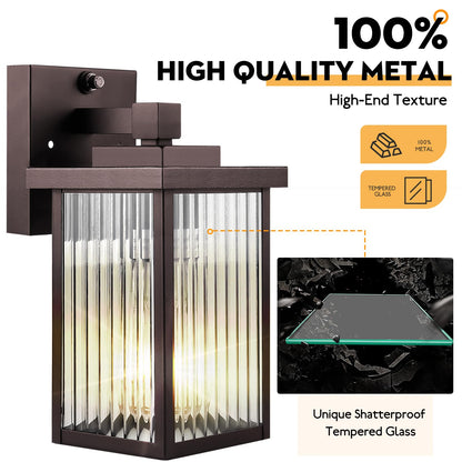 hameso Outdoor Porch Light Fixture, Waterproof Dusk to Dawn, 2 Pack, Oil-Rubbed Bronze, well-made Metal, Model G009