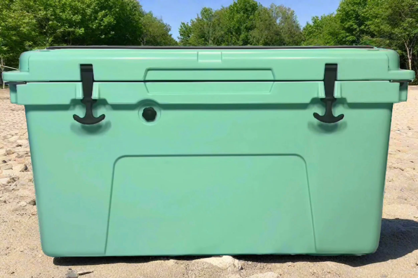 Waque Sports Premium Outdoor Cooler – 110L Insulated Ice Chest with Heavy-Duty Handles, Leakproof Seal & UV Protection – Aqua – Ideal for Fishing, Camping, Boating & Tailgating