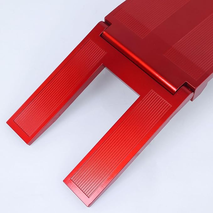US in Stock Plastic Semi Trailer Flatbed 1502 for 1/18 Remote Control Tractor Truck Huina 1501 Electronic Support Legs Tail Board Hobby Grade Model for Birthday Gift(Red)
