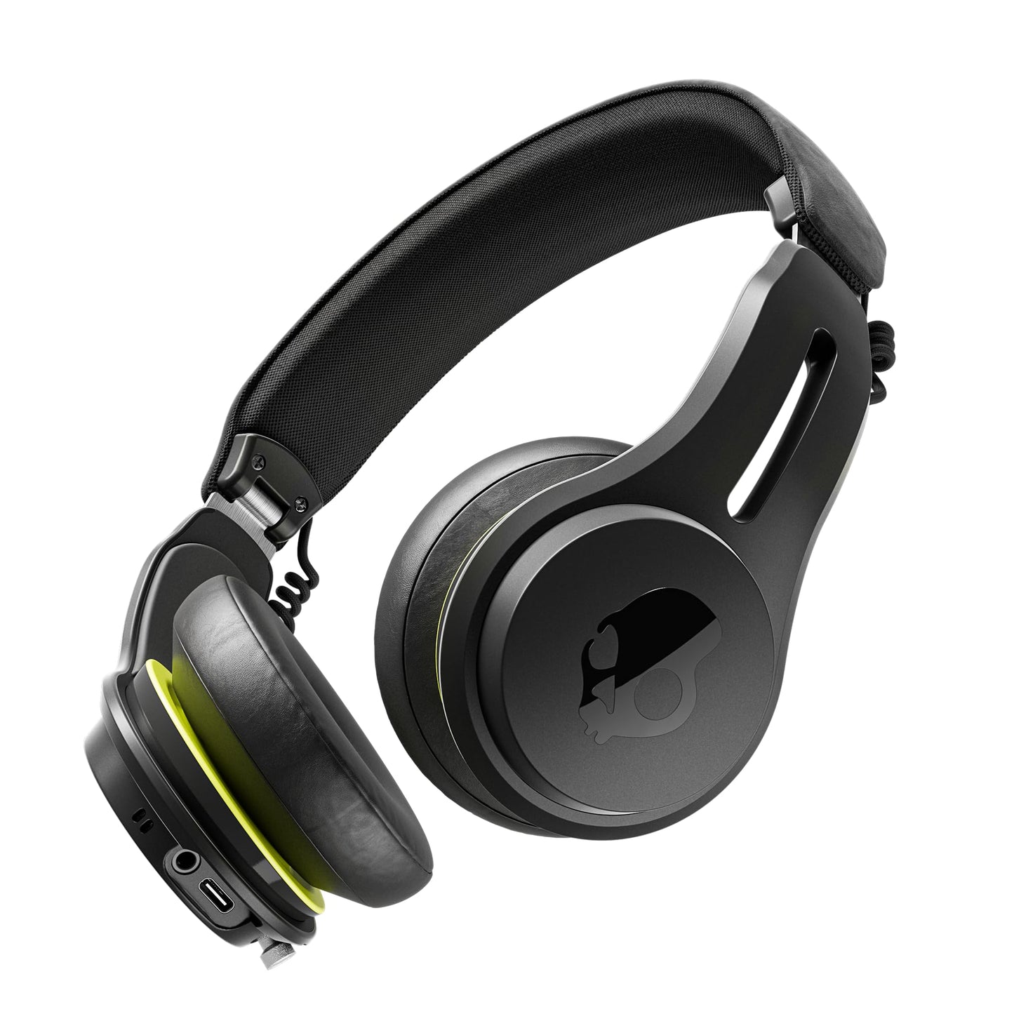 Skullcandy Icon ANC Wireless On-Ear Bluetooth Headphones, Active Noise Cancelling, 60 Hours Battery, Sweat Water Resistant, Foldable Durable Travel Ready, Microphone for iPhone Android - True Black