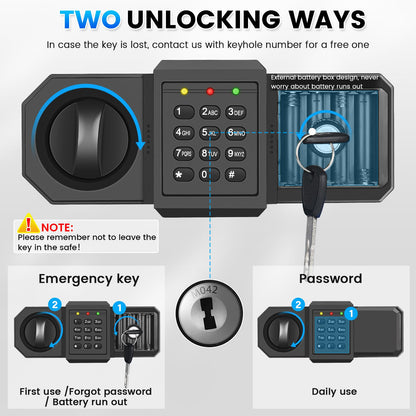 7.0 Cub Extra Large Home Safe Fireproof Waterproof, Digital Fireproof Safe Box with Fireproof Bag, Electronic Keypad and Emergency Keys, Fire Safes for Home File Ammo