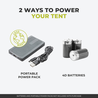 CORE 9 Person Instant Cabin Tent with LED Lights | Large Multi Room Family Lighted Pop Up Tent for 2 Minute Camp Setup | Included Storage Pockets for Camping Accessories