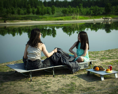 iClimb 1 Folding Table and 1 Super Easy Assemble Cot, Ultralight Compact for Adults Outdoor Camping Backpacking Hiking