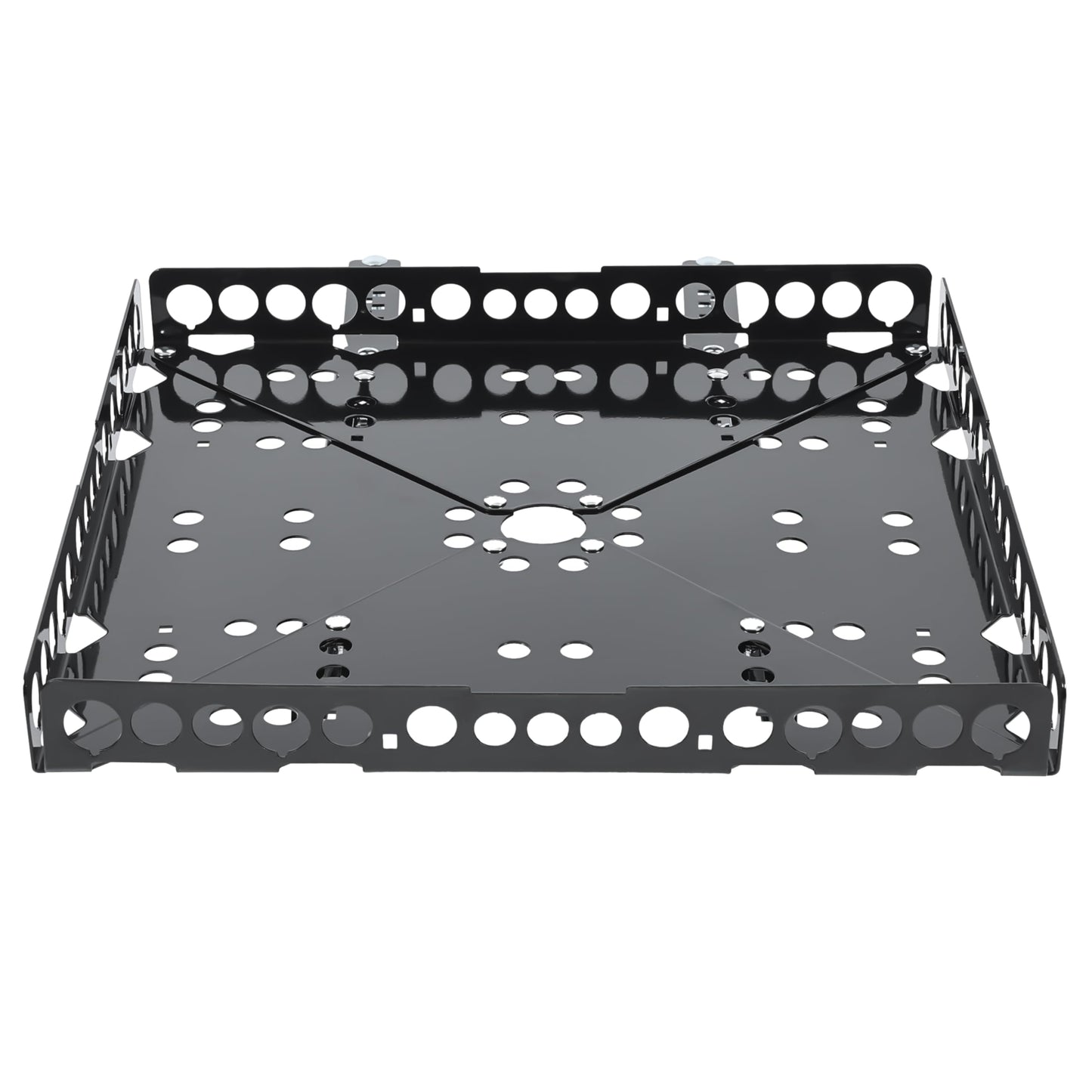 ALMULOO RV Heavy Duty Bumper-Mounted Cargo Carrier and Generator Carrier Tray Assembly with 200 LB Load Rating for Campers Trailers 15 LB Weight