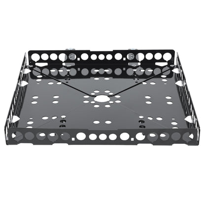ALMULOO RV Heavy Duty Bumper-Mounted Cargo Carrier and Generator Carrier Tray Assembly with 200 LB Load Rating for Campers Trailers 15 LB Weight