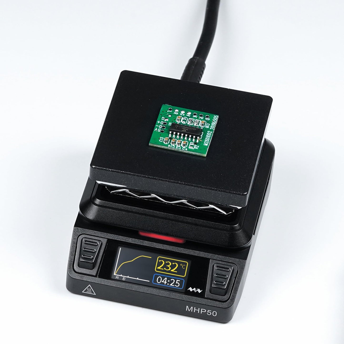 YKEY Original MHP50 ELectric Hot Plate Preheater Soldering Preheating Station Welder Rework Heater Lab DC and PD Input 100W,Temperature Adjustable 100-350°C,50X50mm,OLED Display (NO POWER SUPPLY)