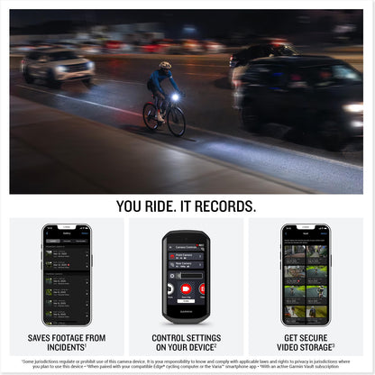 Garmin Varia™ Vue, Cycling Headlight and 4k Camera, Light Intensity up to 600 Lumens, Crystal-Clear Video Recording, Incident Detection While Cycling