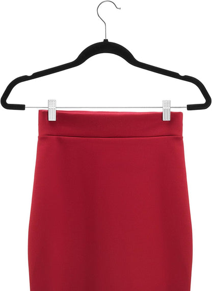 Zober Velvet Hangers - 20 Pack Metal Clip Hangers for Pants, Skirts & Dresses with 360° Hook