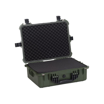 MEIJIA Portable IP67 Waterproof Protective Case,Hard Camera Case,Customized Fit Foam Inserted, Fit for Camera, Equipments, Lens,Drones,19.78“X15.77"x7.41" (Green)