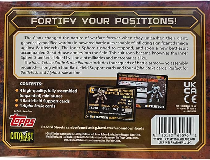 Catalyst Game Labs Battletech Inner Sphere Battle Armor Pack Strategy Board Game for 1+ Players and Ages 14+