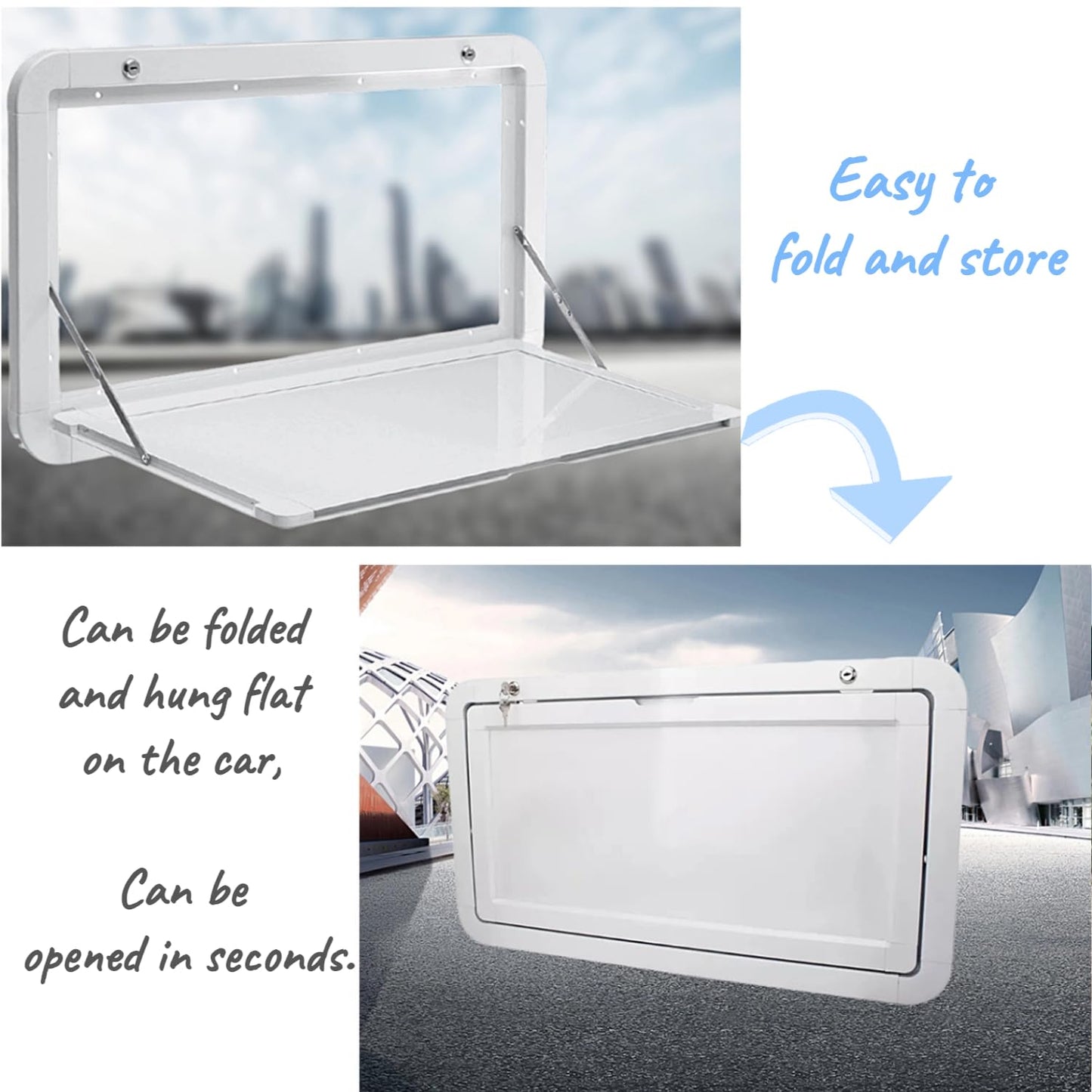 HWHongRV Foldable Rv Tables, 31.5 x 17.7 inchs Campervan Outside Picnic Wall Mounted Table, Premium Aluminum Alloy Folding Wall Table Lockable Wall Table Kit for Campervans and Motorhomes
