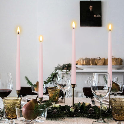 Candlesticks Long Taper Candle,Rose Scented 10 Inches Light Pink Candle Sticks Smokeless Tapered Candles for Home Décor Holiday Gifts
