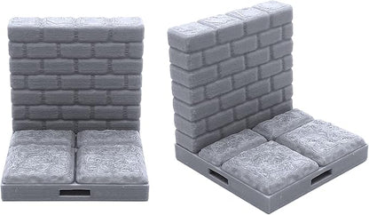 EnderToys Locking Dungeon Tiles - Masonry and Stone Wargame Terrain for Tabletop 28mm Miniatures 3D Printed Scenery