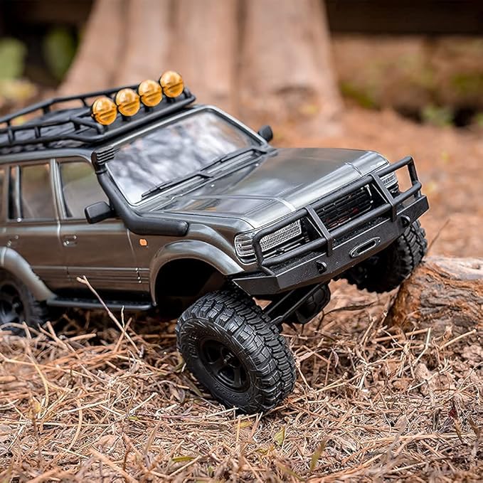 Fms FCX18 1/18 Land Cruiser RC Rock Crawler Scale Katana Toyota RC Car 2.4Ghz 4WD Off-Road Waterproof RC Trucks Vehicle RTR All Terrains Hobby Grade Climbing Car for Boys Adults