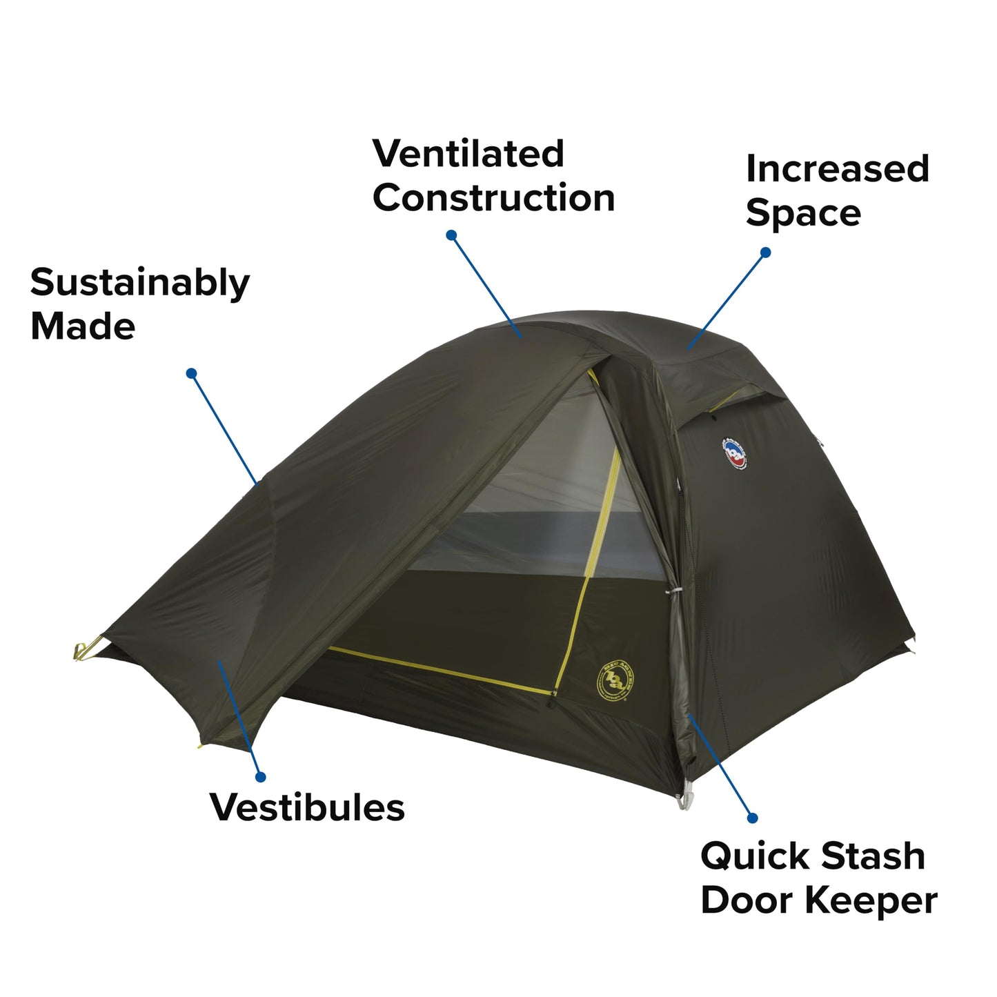 Big Agnes, Crag Lake SL2 Tent, Dark Olive, 2 Person