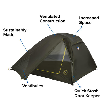 Big Agnes, Crag Lake SL2 Tent, Dark Olive, 2 Person