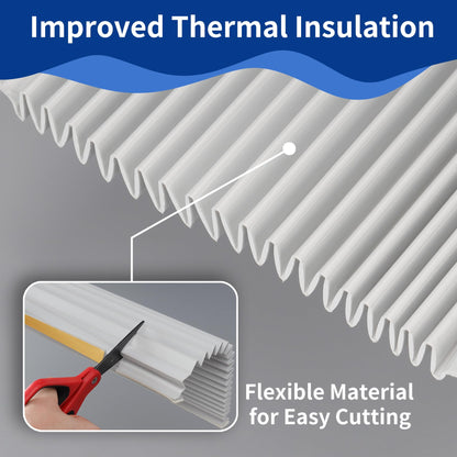 Wintcomfort Window Air Conditioner Side Panel with Adjustable Frame, Adjuatable Window AC Accordion Filler Kit for Window AC Units 14000~22000 Btu, Window AC Insulation Side Panels with Frame