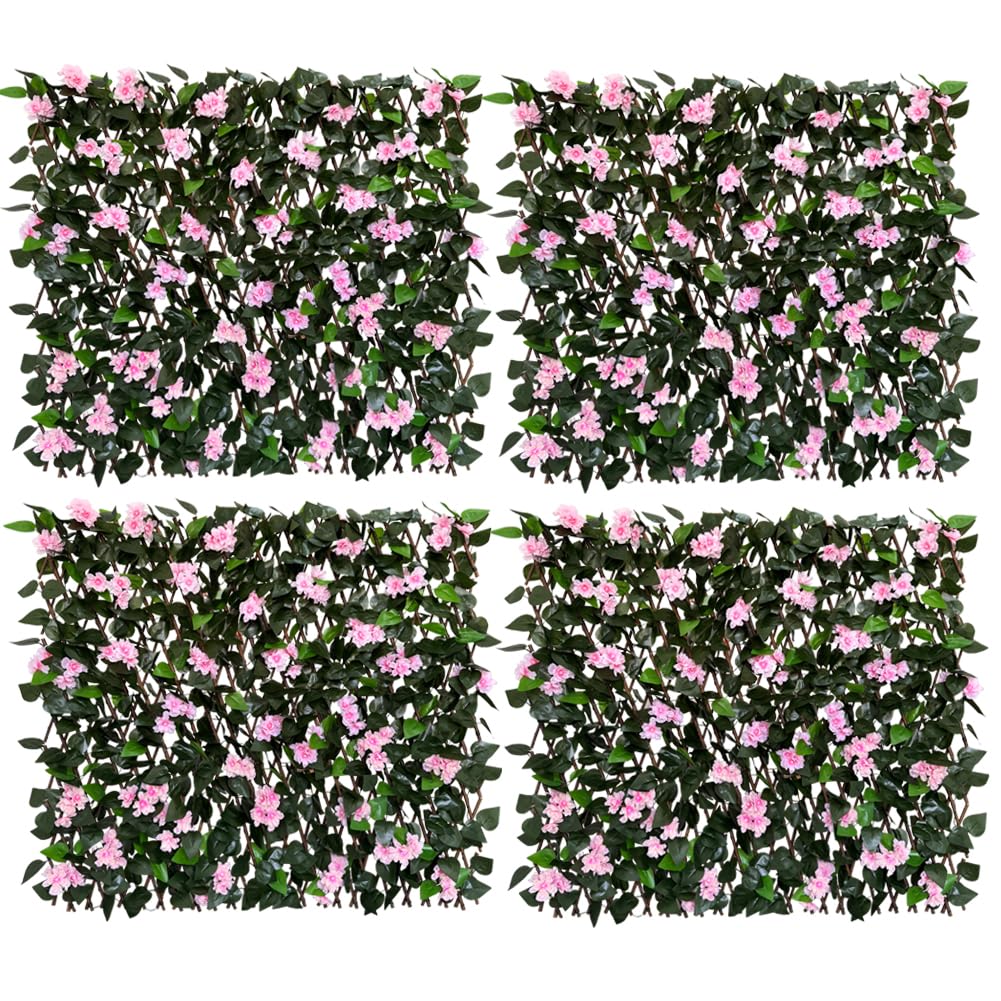 Expandable Fence Privacy Screen for Balcony Patio Outdoor,Decorative Faux Ivy Fencing Panel,Artificial Hedges