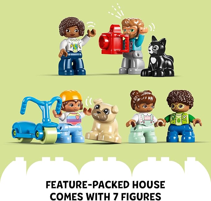 LEGO DUPLO Town 3 in 1 Family House 10994 Educational STEM Building Toy Set for Toddlers Ages 3 and Up for Kids Car Toy and 3 Floor House Lets The Whole Family Build Play and Learn