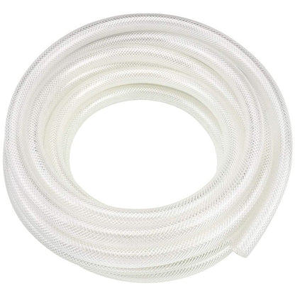 3/8" ID x 10 Ft High Pressure Braided Clear PVC Vinyl Tubing Flexible Vinyl Tube, Heavy Duty Reinforced Hose Tubing, BPA Free and Non Toxic