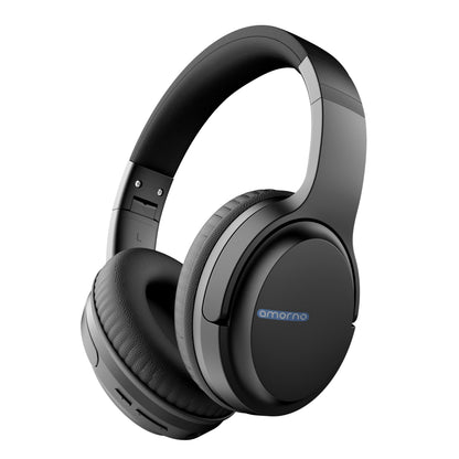 AMORNO Bluetooth Headphones Over Ear, 68 Hours Playtime Wireless Headphones with Mic, Foldable Adjustable Lightweight HiFi Stereo Headset for Cellphone/PC/Work/Travel/Home/Office (Black)