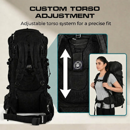 Stikage Expedition 80L Internal Frame Hiking Backpack for Men and Women – Lightweight Waterproof Trekking & Camping Backpack with Rain Cover – Adjustable Back Length, Hydration Bladder Compatible