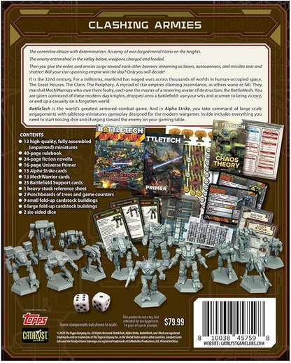 Catalyst Game Labs BattleTech Alpha Strike Box Set – Sci-Fi Mech Miniatures Wargaming - Fast Play Starter Set for Strategy Game Enthusiasts Brown