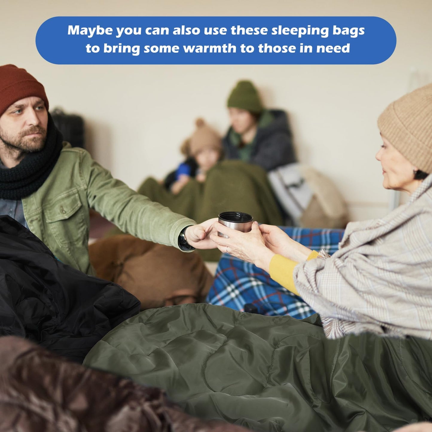 Macarrie 12 Pack Camping Sleeping Bags for Adults Homeless Bulk Cold Weather Kids Sleeping Bag Lightweight Waterproof Compression Sack for Backpacking Traveling Hiking Outdoor Shelter(Bright Color)