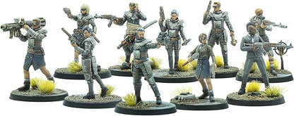 Modiphius Entertainment: Fallout Wasteland Warfare: Raiders - The Operators - 10 Unpainted Figures Nuka World Wave Miniatures Compatible w/ Factions