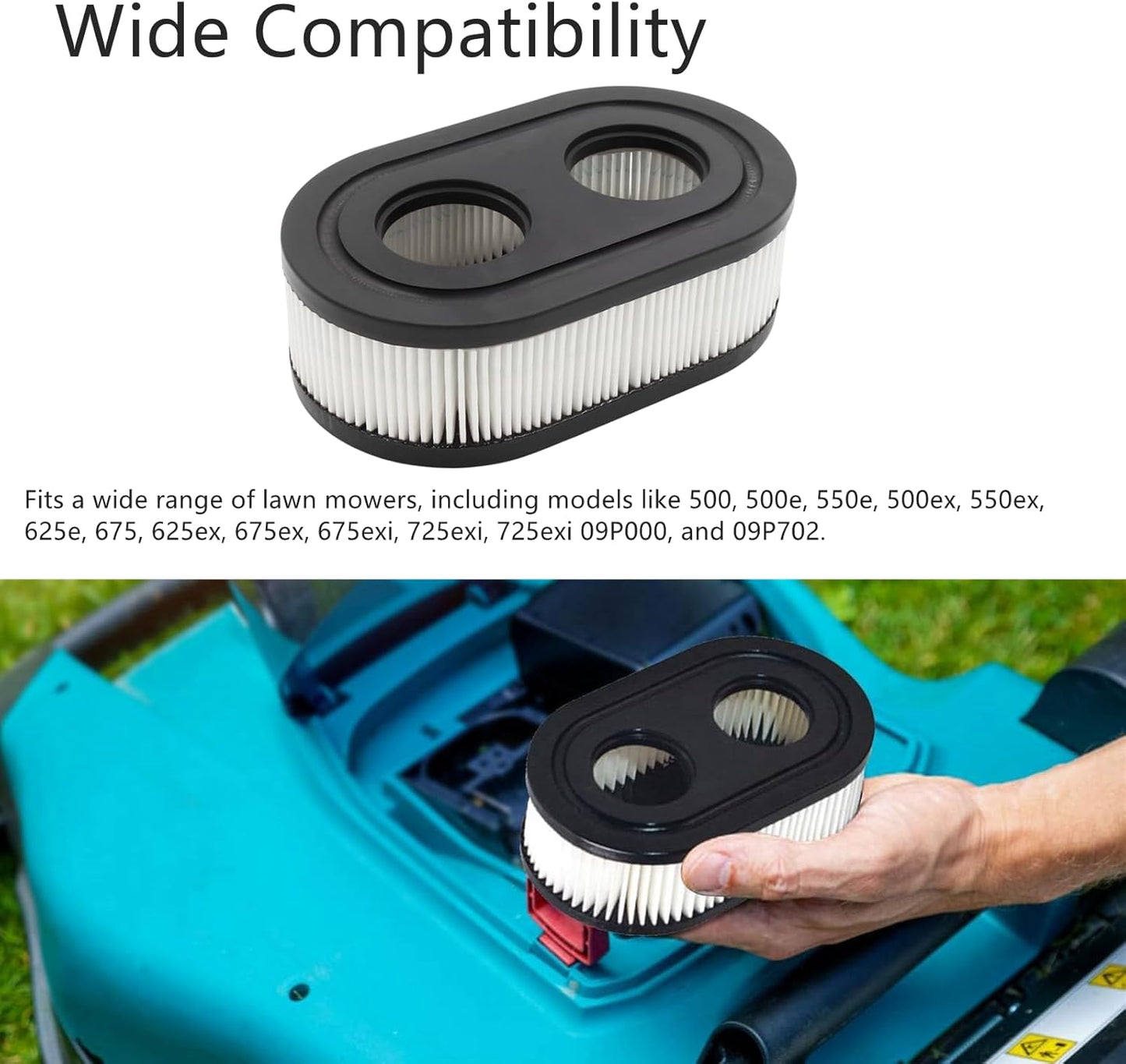 593260 Air Filter - Replacement Cartridge for Lawn Mower Engines | Fits 4247, 5432, 550E, 625 (2 Pack)
