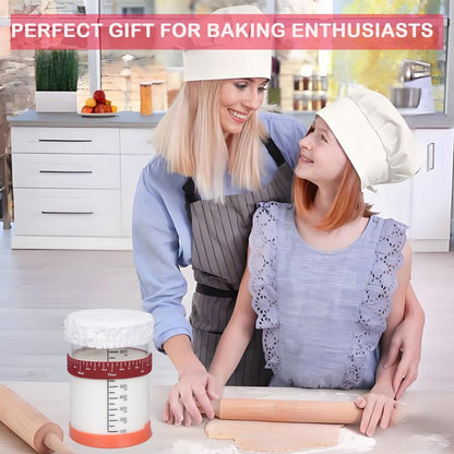 34oz Sourdough Starter Kit, Large Capacity Glass Sourdough Starter Jar, Reusable Starter Set of Sourdough Bread Baking Supplies with 6 Essential Yeast Starter Tools