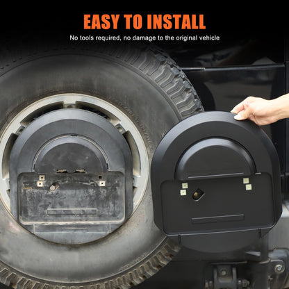 PIUGILH Spare Tire Mounting License Plate Frame Compatible with Hummer H2 2003-2009 (25782333) Spare Tire Rack Rear Wheel Mount Licence Holder Bracket (Matte Black)