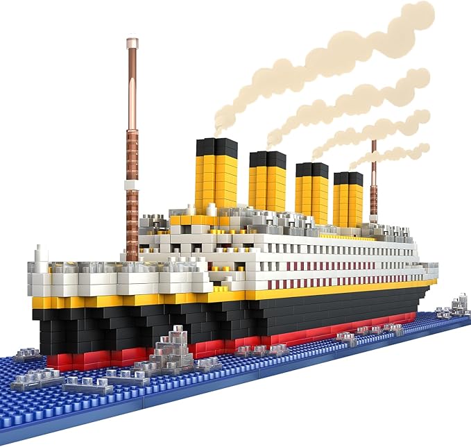 Titanic Ship Model Building Blocks Set – 1860pcs Micro Mini Blocks for Ages 14+ Advanced DIY Display Model for Adults &amp Teens