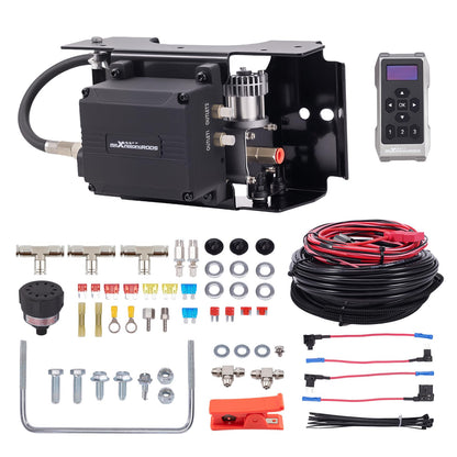 maXpeedingrods Dual Path Wireless On Board Air Compressor System 120 PSI Heavy Duty Air Compressor Kit App and Remote Control for Trucks Pickups Trailers Vans