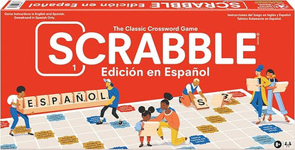 Winning Moves Scrabble Edicion En Espanol/Spanish Scrabble Games USA World's Most Famous Word Game Designed for The Spanish Language for 2-4 Players Ages 8+