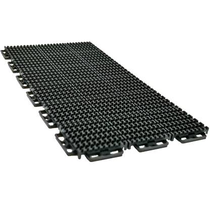 Caliber ProTech XT Garage Flooring, Trailer Flooring, Interlocking Traction Tiles, 9” x 18”, Black, 24-Pack