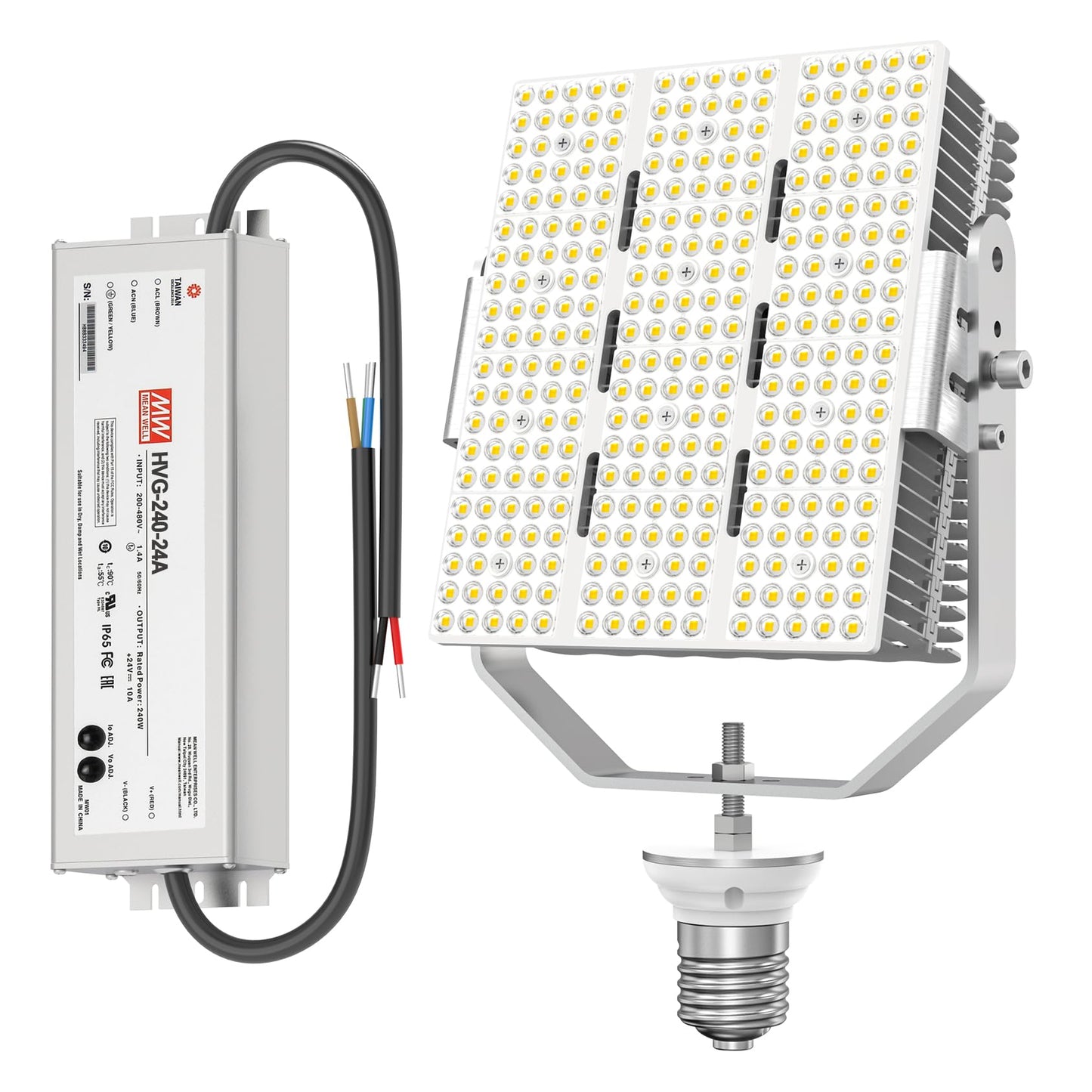 LED Retrofit Kit for Parking Lot Light, 240W 34800LM 200-480V ETL Commercial LED Shoebox Light Replacement, 5000K Daylight E39 Mogul Base LED Shoebox Retrofit Kit for Outdoor Flood Light, Tennis Court