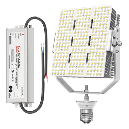 LED Retrofit Kit for Parking Lot Light, 240W 34800LM 200-480V ETL Commercial LED Shoebox Light Replacement, 5000K Daylight E39 Mogul Base LED Shoebox Retrofit Kit for Outdoor Flood Light, Tennis Court