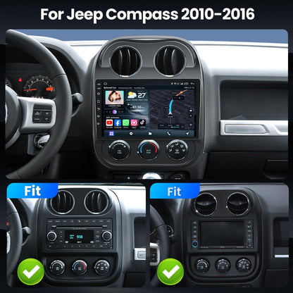 5GWi-Fi 1280 * 800HD（Online Upgrade OTA System） Car Radio Stereo for Jeep Patriot Compass 2010-2016 Built-in Carplay Andriod Auto, FM&DSP Bluetooth with GPS Navigation Backup Camera&SWC 2+32G